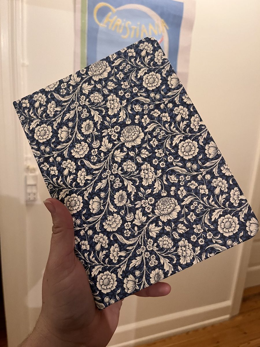 Finished book with a floral cover